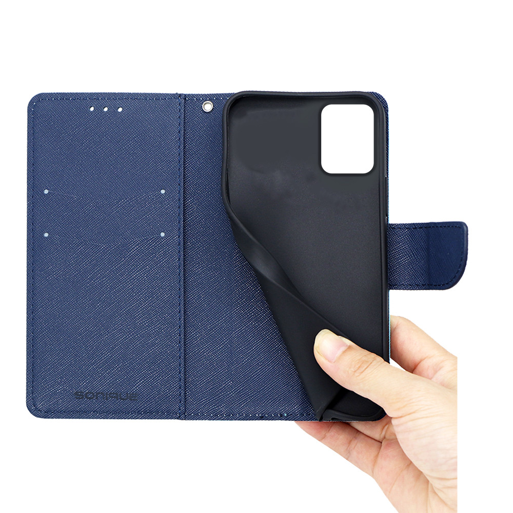 Θήκη Πορτοφόλι Sonique Trend Wallet Motorola Moto G14 4G / Moto G54 5G Κόκκινο / Σκούρο Μπλε