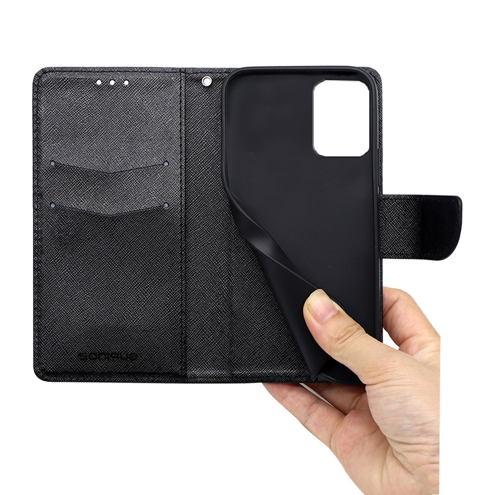 Θήκη Πορτοφόλι Sonique Trend Wallet Motorola Moto G73 5G Μαύρο