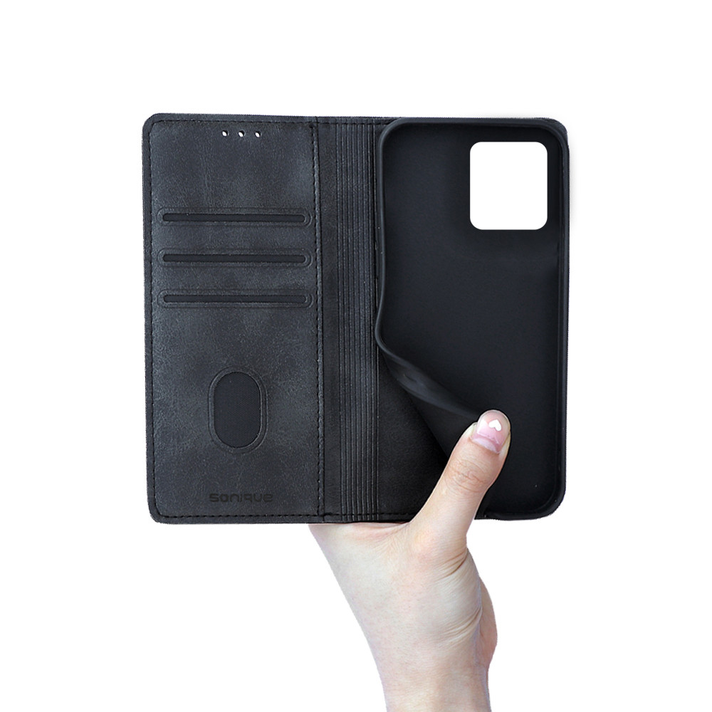 Θήκη Πορτοφόλι Vintage Magnet Wallet Sonique Motorola Edge 50 Pro 5G Μαύρο