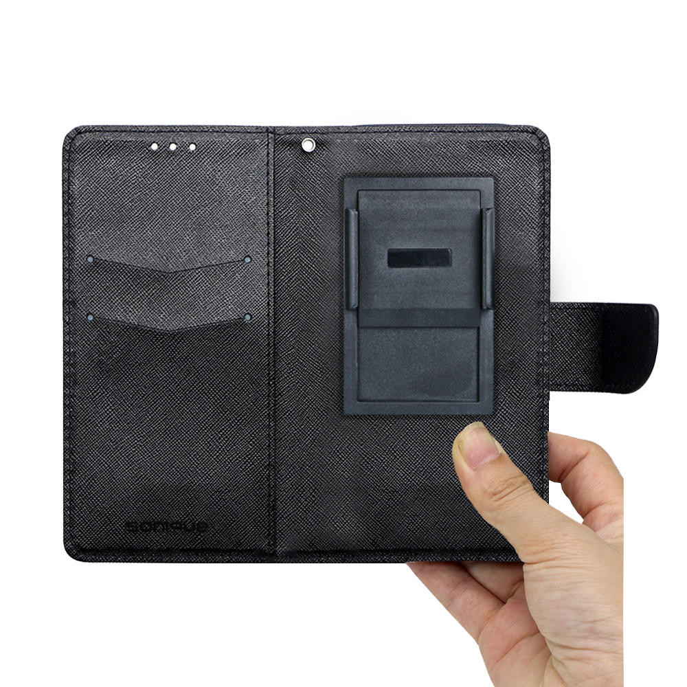 Θήκη Universal Sonique Trend Wallet με Clip έως 5.5" (163mm x 80mm x8mm) Μαύρο