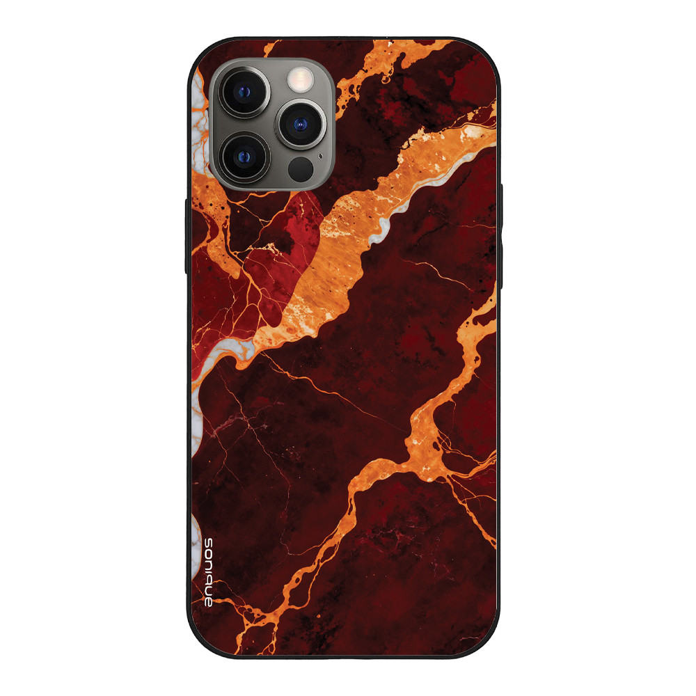 Θήκη Sonique Marble για Apple iPhone 12 / iPhone 12 Pro Κόκκινο