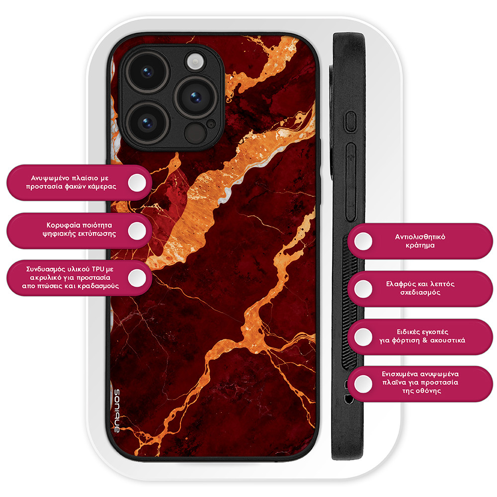 Θήκη Sonique Marble για Apple iPhone 12 mini Κόκκινο