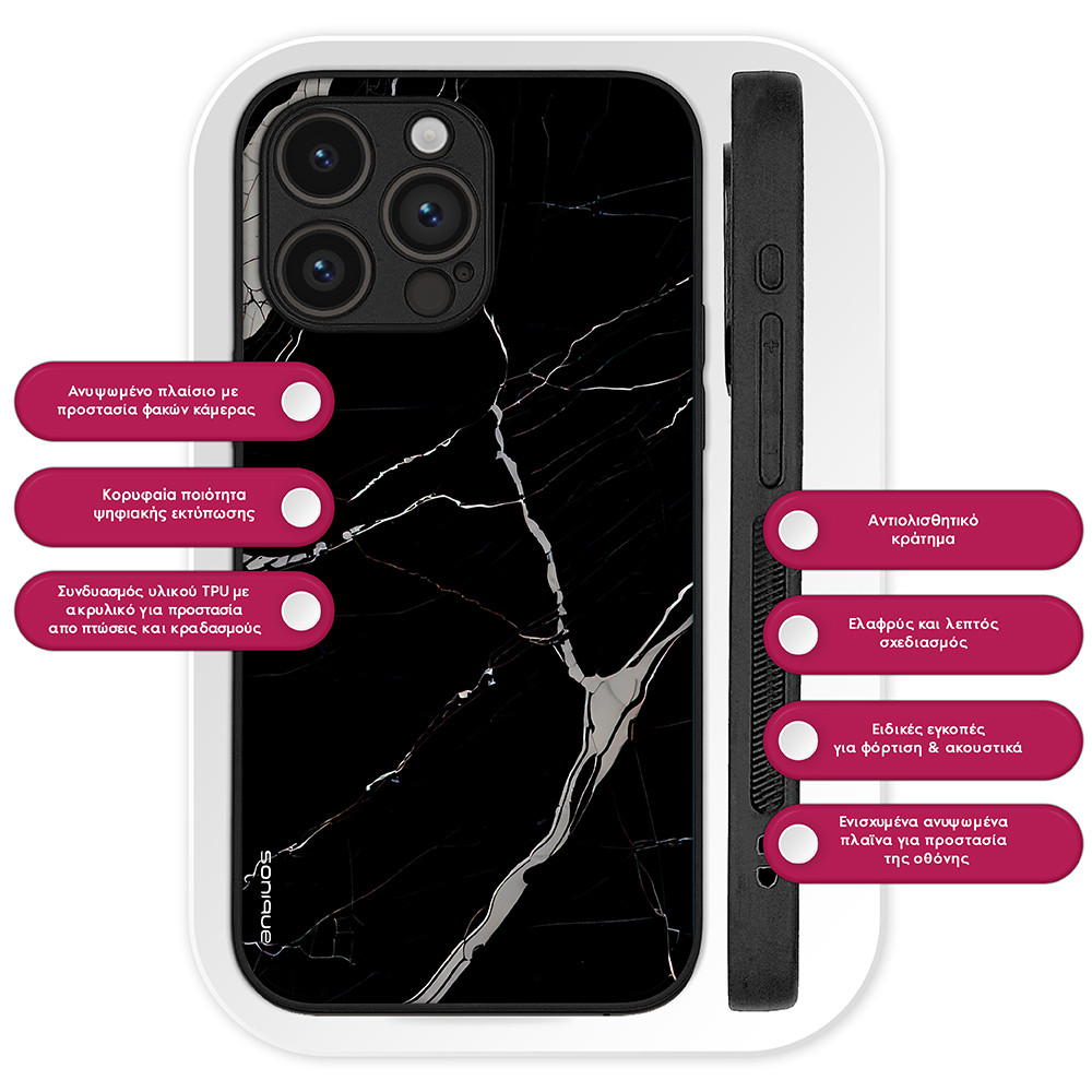 Θήκη Sonique Marble Serries για Samsung Galaxy A35 5G Μαύρο