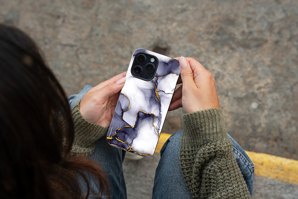 Θήκη Sonique Marble Series για Xiaomi Redmi 9A / Redmi 9AT Μωβ Γκρι