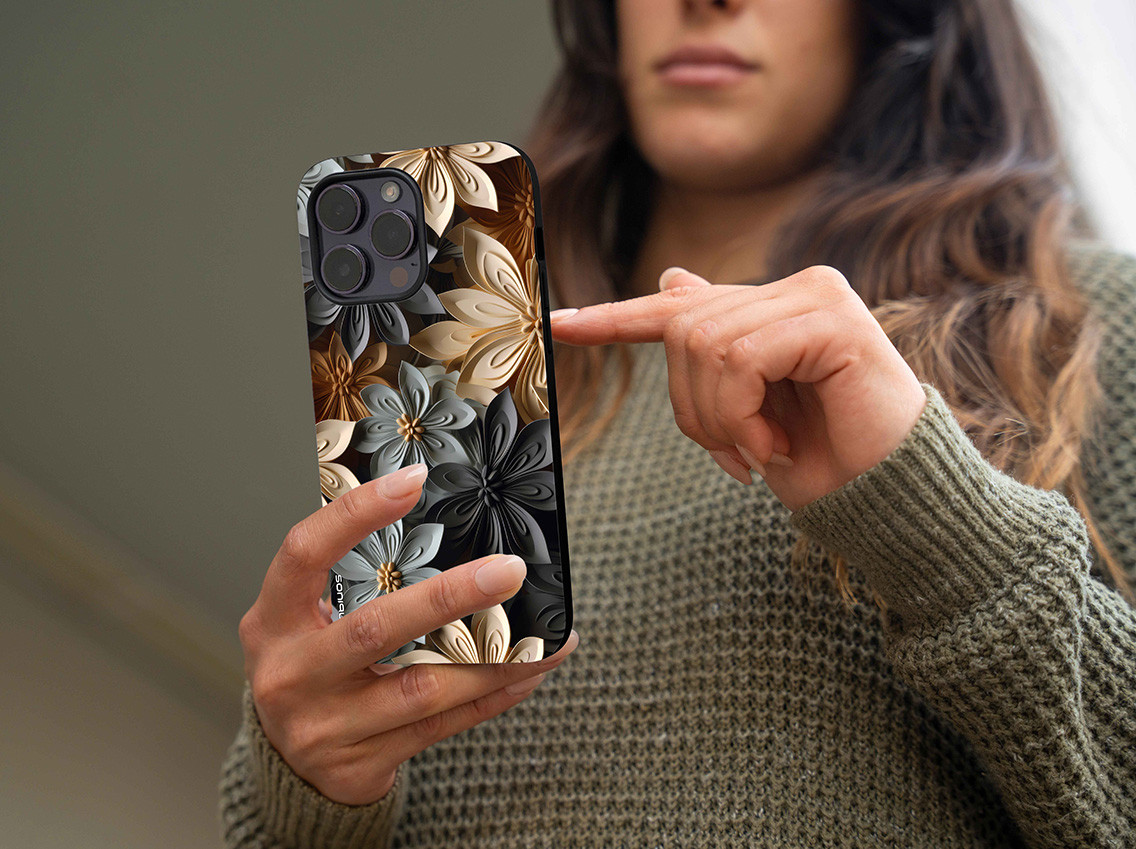 Θήκη Sonique 3D flower Series για Apple iPhone 13 Γκρι