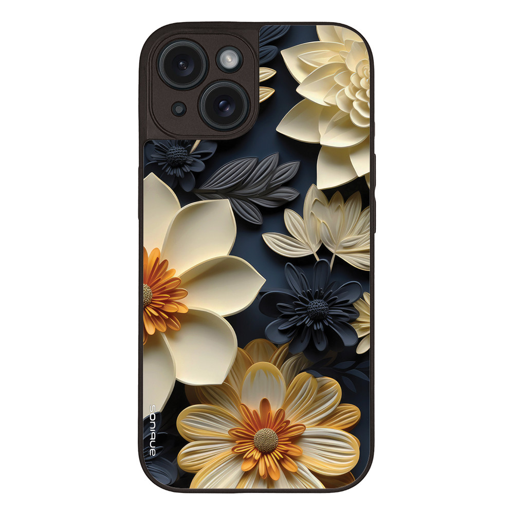Θήκη Sonique 3D flower Series για Apple iPhone 15 Εκρού
