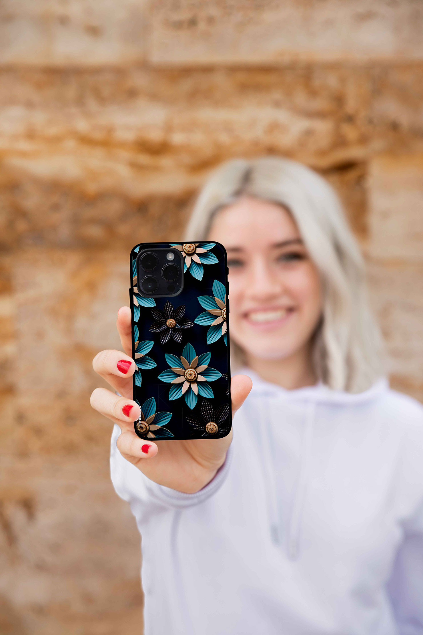 Θήκη Sonique 3D flower Series για Apple iPhone 15 Plus Γαλάζιο