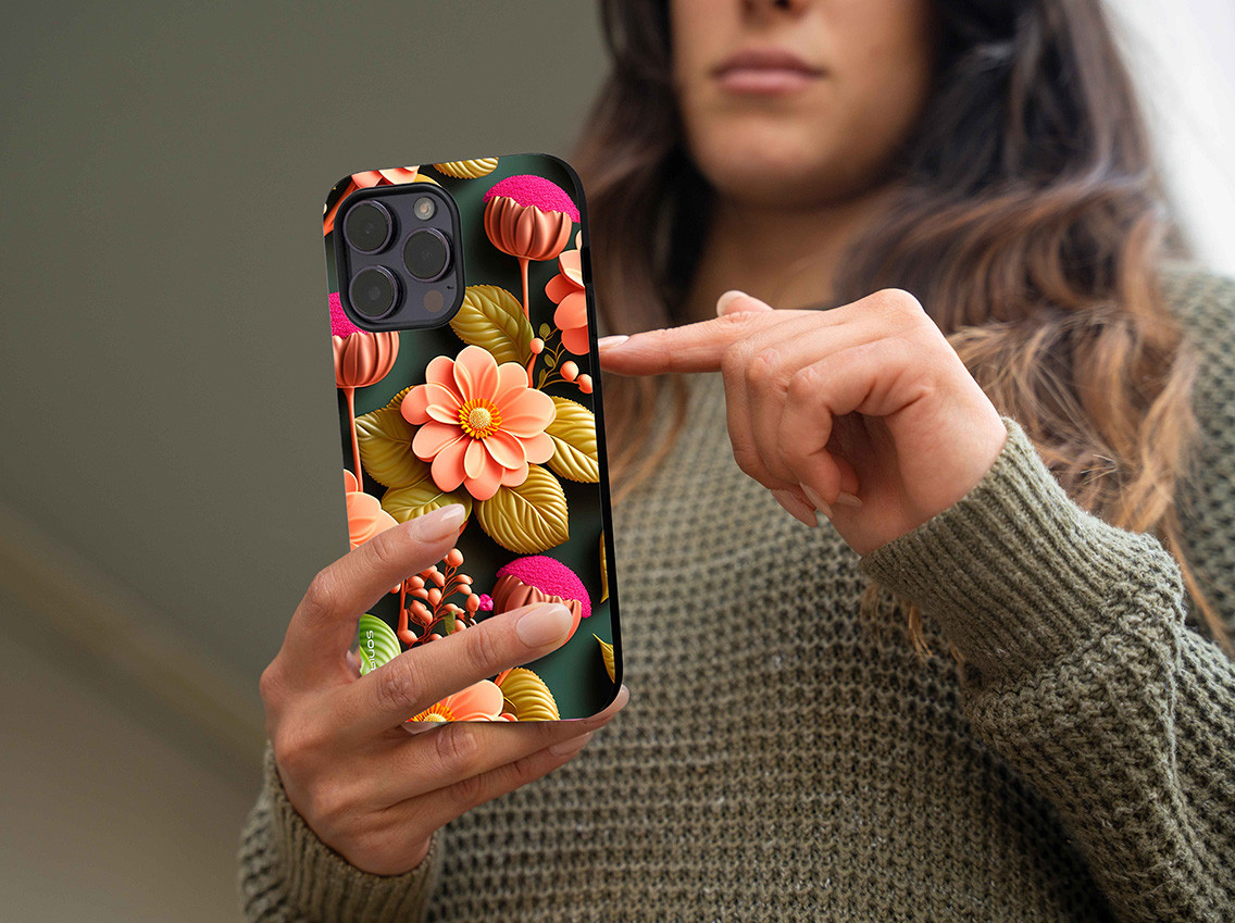 Θήκη Sonique 3D Flower Series για Xiaomi Redmi A3 / Redmi A3x Σομόν