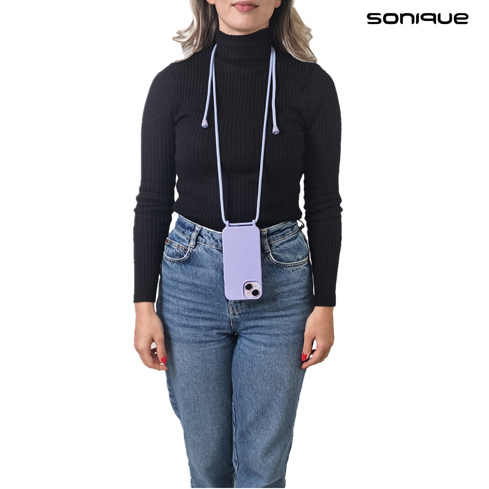 Θήκη Σιλικόνης με Κορδόνι CarryHang Sonique Xiaomi Redmi Note 14 Pro 5G / Poco X7 5G Λιλά