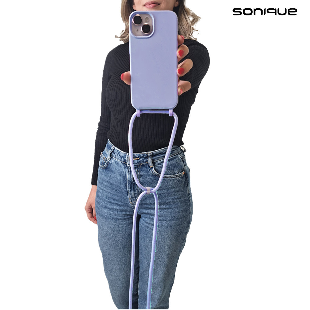 Θήκη Σιλικόνης με Κορδόνι CarryHang Sonique Xiaomi Redmi Note 14 Pro 5G / Poco X7 5G Λιλά