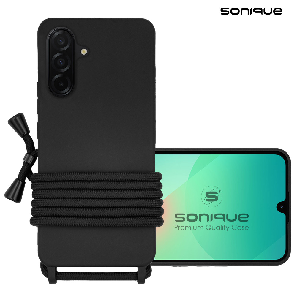 Θήκη Σιλικόνης με Κορδόνι CarryHang Sonique Samsung Galaxy A36 5G Μαύρο