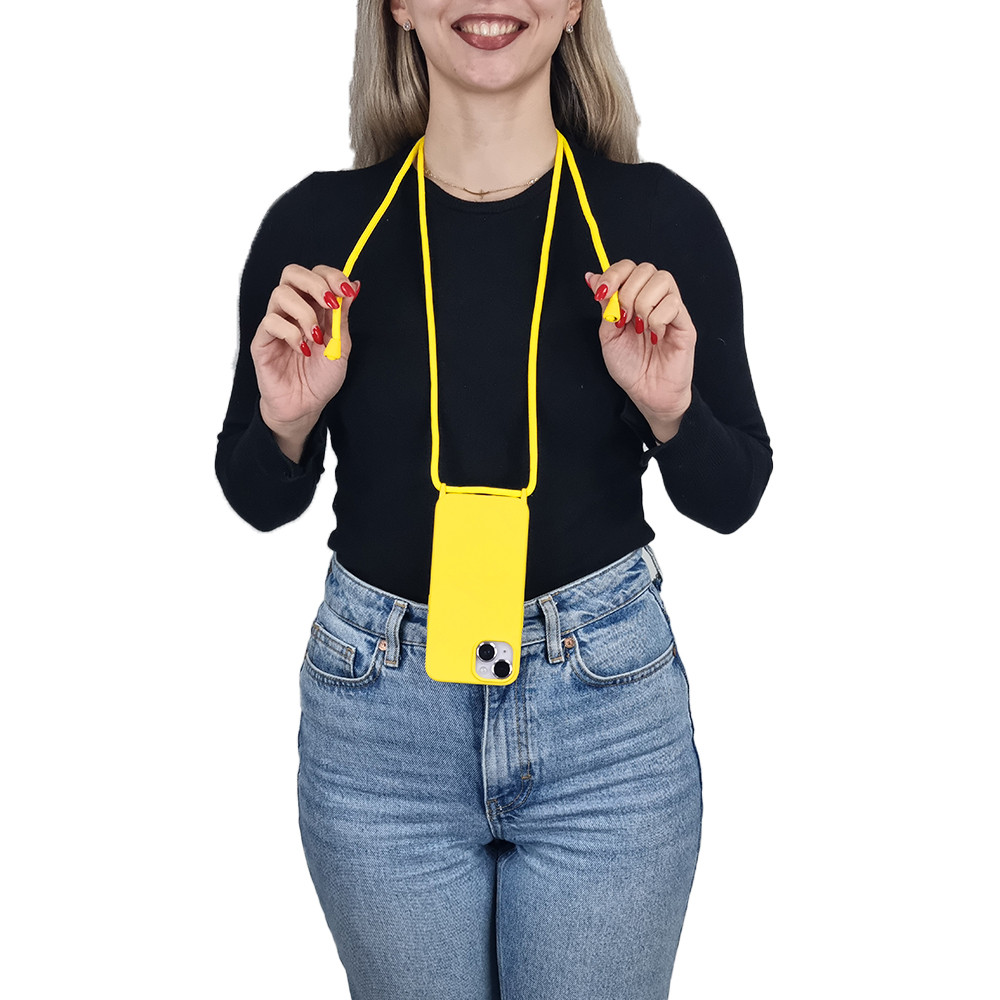 Θήκη Σιλικόνης με Κορδόνι CarryHang Sonique Samsung Galaxy A56 5G Κίτρινο