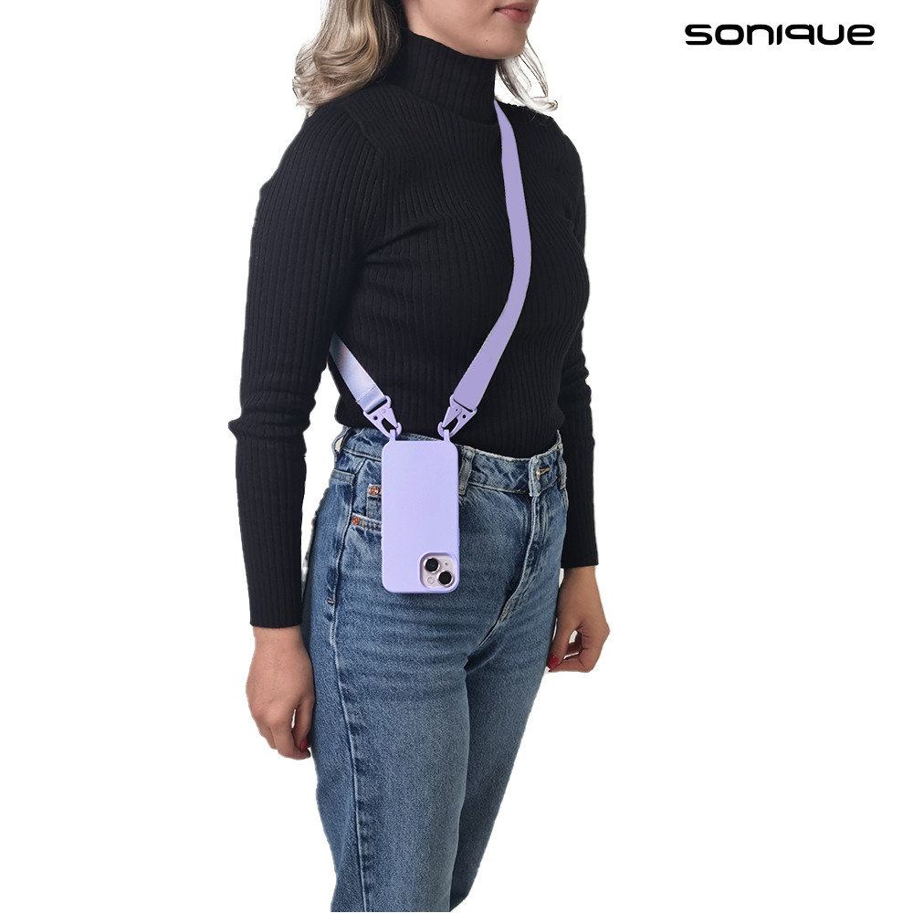 Θήκη Σιλικόνης με Strap CarryHang Sonique Xiaomi Redmi Note 14 Pro 5G  / Redmi Note 14 Pro Plus 5G / Poco X7 5G Λιλά