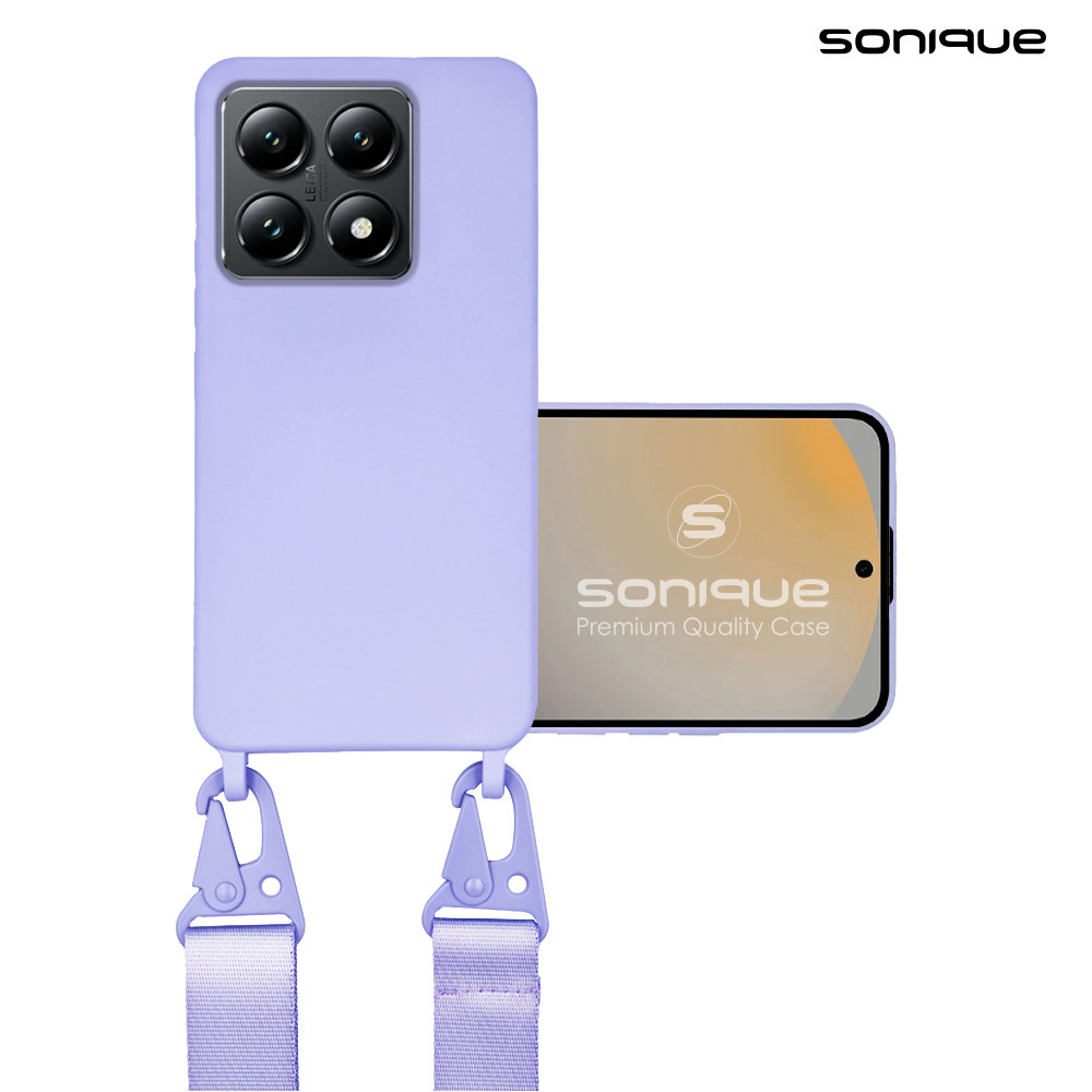 Θήκη Σιλικόνης με Strap CarryHang Sonique Xiaomi Xiaomi 14T Pro Λιλά