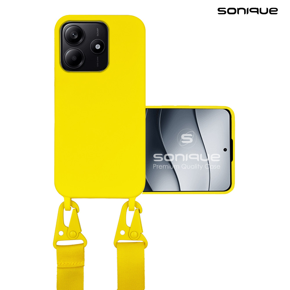 Θήκη Σιλικόνης με Strap CarryHang Sonique Xiaomi Redmi Note 14 5G Κίτρινο