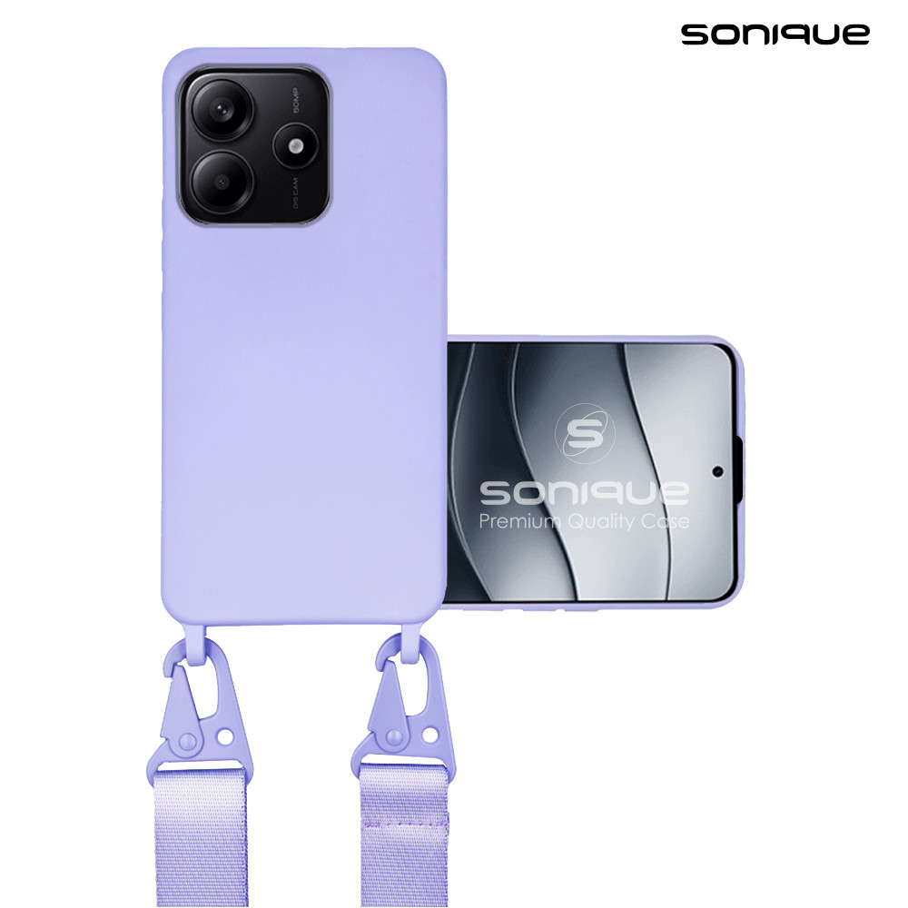 Θήκη Σιλικόνης με Strap CarryHang Sonique Xiaomi Redmi Note 14 5G Λιλά