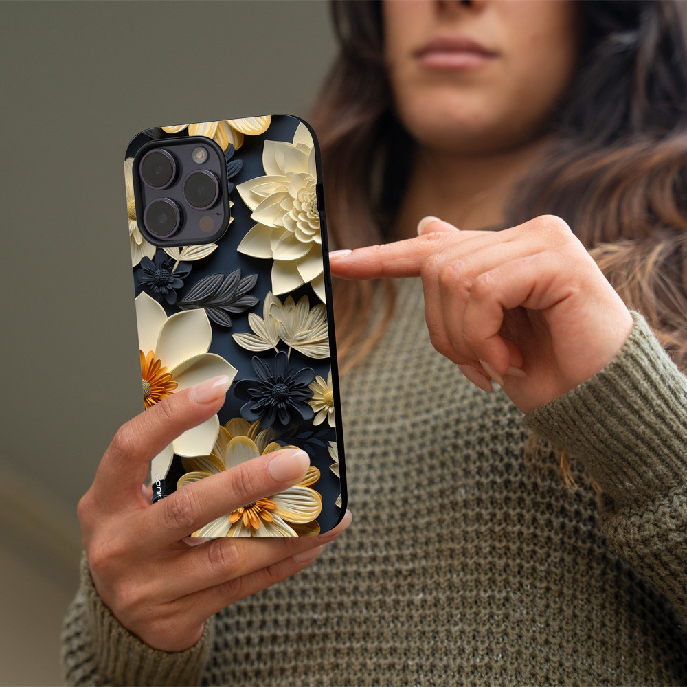 Θήκη Sonique 3D Flower Series για Samsung Galaxy S25 Εκρού