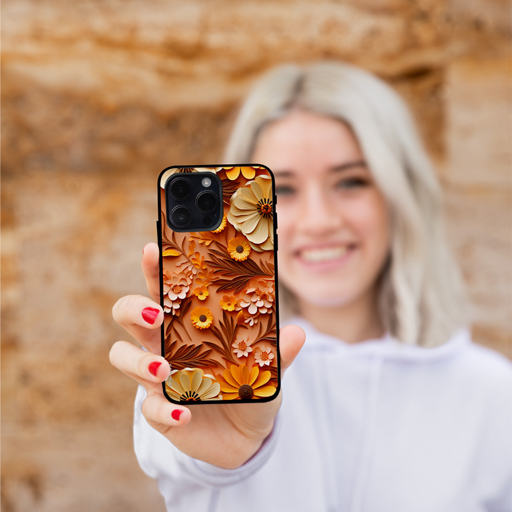 Θήκη Sonique 3D Flower Series για Samsung Galaxy S25 Πορτοκαλί