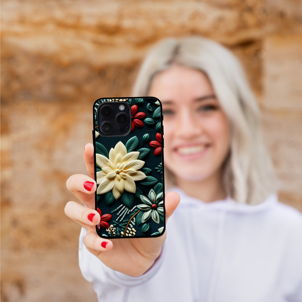 Θήκη Sonique 3D Flower Series για Samsung Galaxy S25 Πράσινο