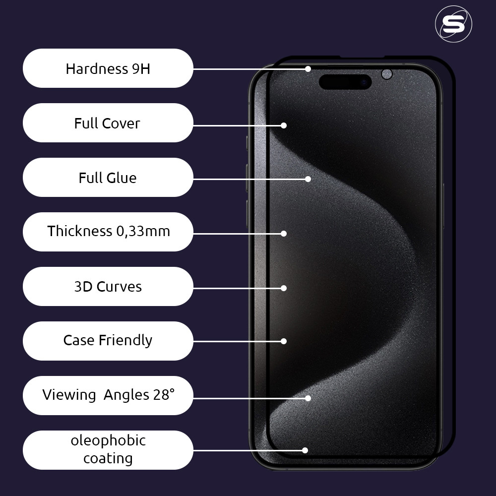 Privacy Glass Sonique Premium Series HD Full Cover 9H Xiaomi Redmi Note 13 4G / Redmi Note 13 Pro 5G / Poco X6 5G Μαύρο