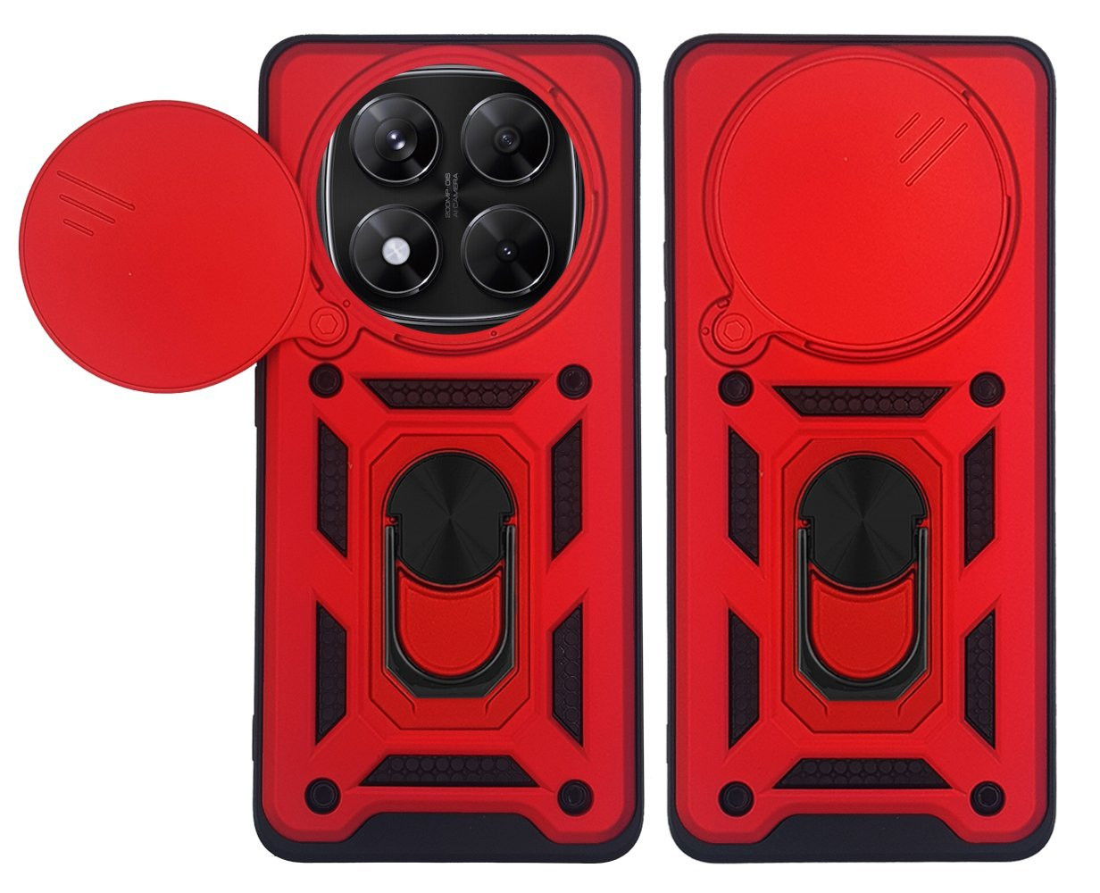 Θήκη Ring Armor CamPro Sonique για Xiaomi Redmi Note 14 Pro 5G / Poco X7 5G Κόκκινο