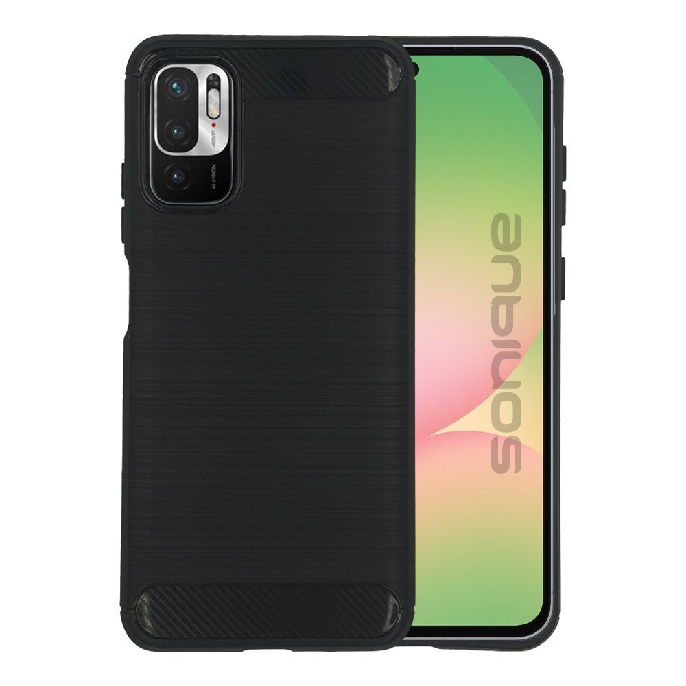 Θήκη Σιλικόνης Sonique Carbon Brushed Xiaomi Redmi Note 10 5G / Poco M3 Pro 5G Μαύρο