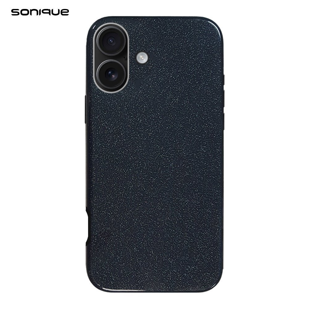 Θήκη Σιλικόνης Sonique Shiny Apple iPhone 16 Μαύρο
