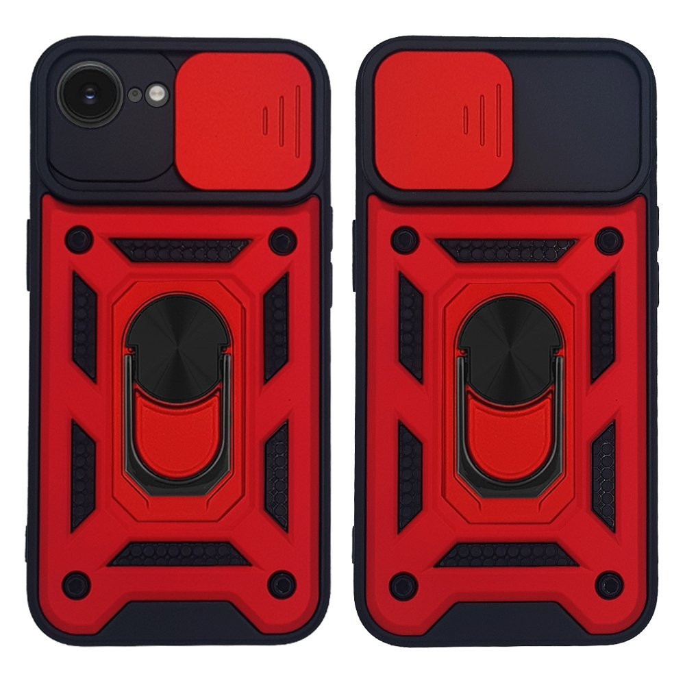 Θήκη Ring Armor CamPro Sonique για Apple iPhone 16e Κόκκινο