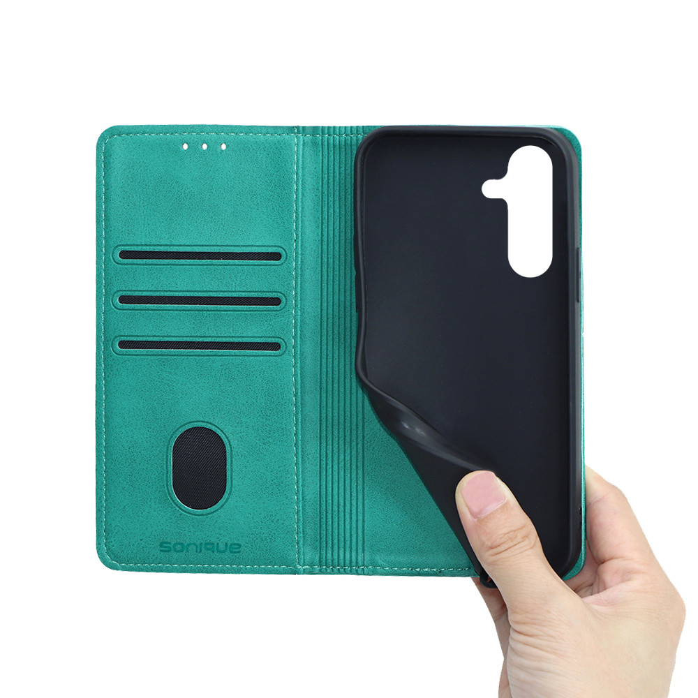 Θήκη Πορτοφόλι Vintage Magnet Wallet Sonique Samsung Galaxy S25 Βεραμάν