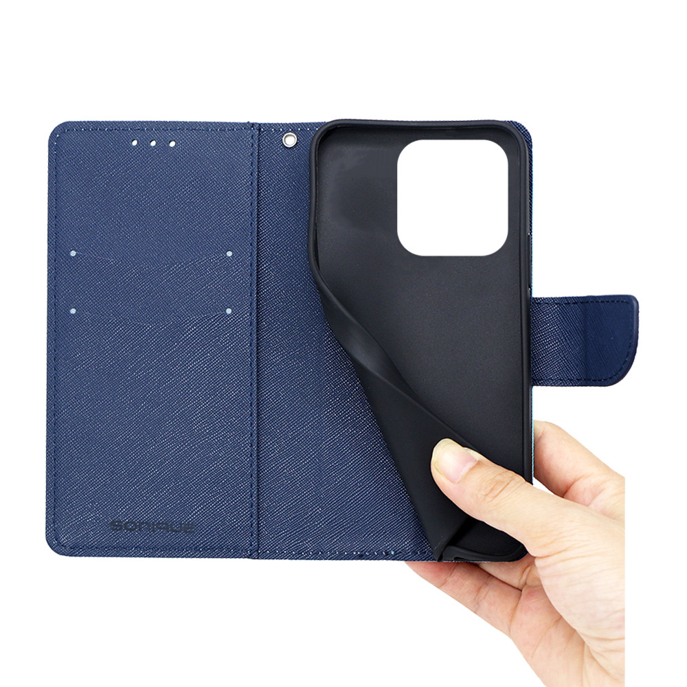 Θήκη Πορτοφόλι Sonique Trend Wallet Xiaomi Redmi Note 14 5G Σιέλ / Σκούρο Μπλε