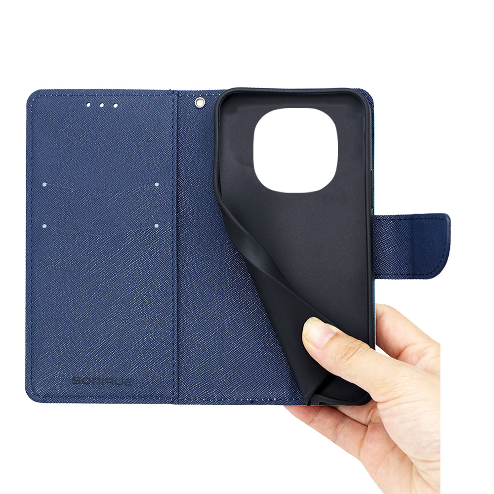 Θήκη Πορτοφόλι Sonique Trend Wallet Xiaomi Redmi Note 14 Pro 5G / Redmi Note 14 Pro Plus 5G / Poco X7 5G Κόκκινο / Σκούρο Μπλε