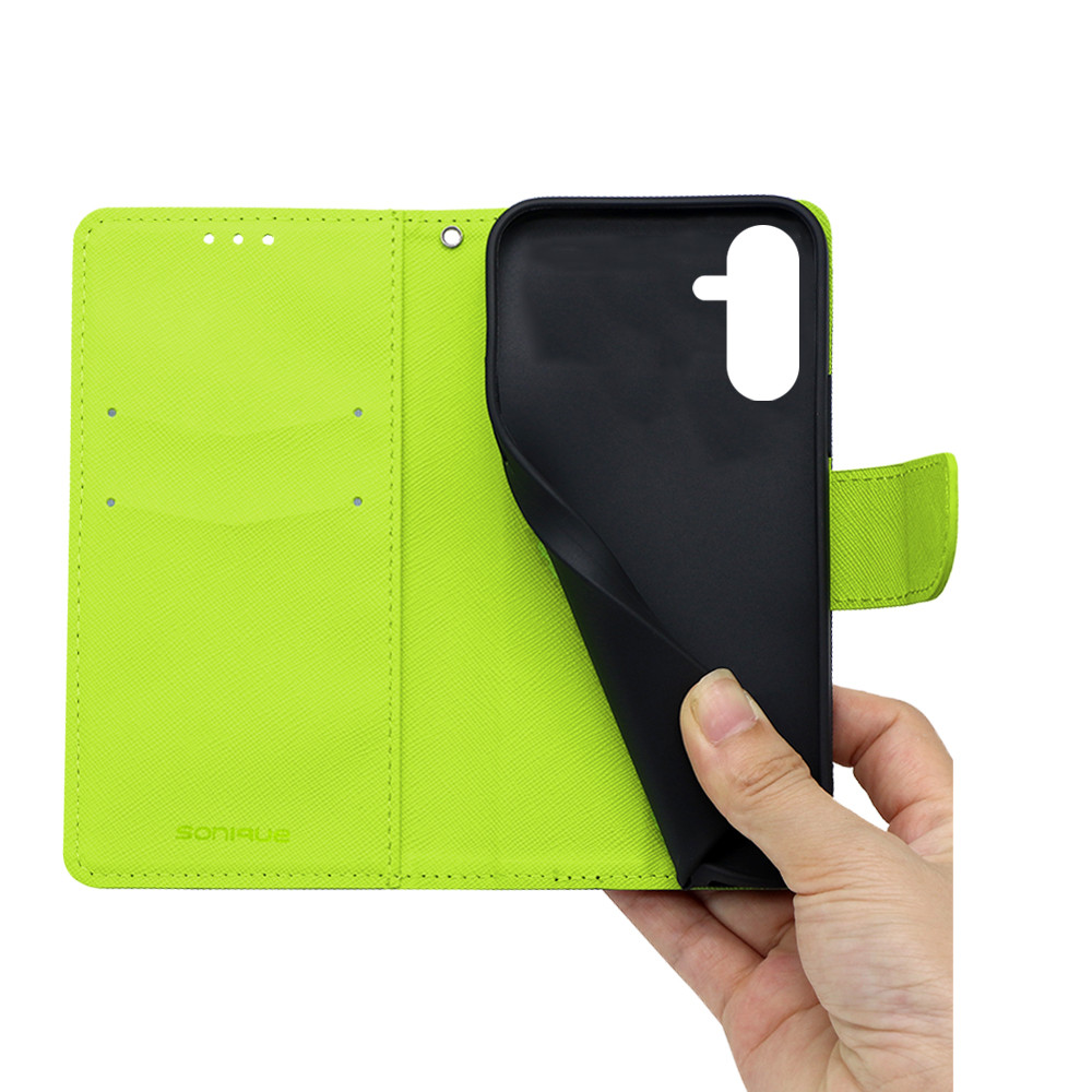 Θήκη Πορτοφόλι Sonique Trend Wallet Samsung Galaxy A26 5G Σκούρο Μπλε / Λαχανί