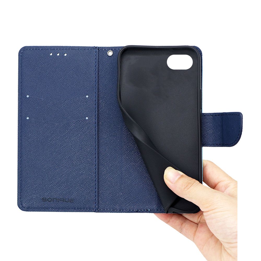 Θήκη Πορτοφόλι Sonique Trend Wallet Apple iPhone 16e Σιέλ / Σκούρο Μπλε