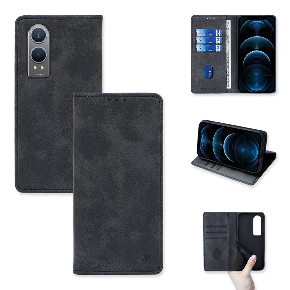 Θήκη Πορτοφόλι Vintage Magnet Wallet Sonique OnePlus Nord CE 4 Lite 5G Μαύρο