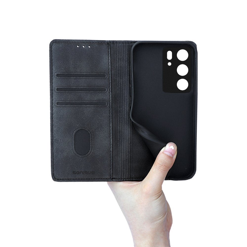 Θήκη Πορτοφόλι Vintage Magnet Wallet Sonique Realme C75 4G Μαύρο