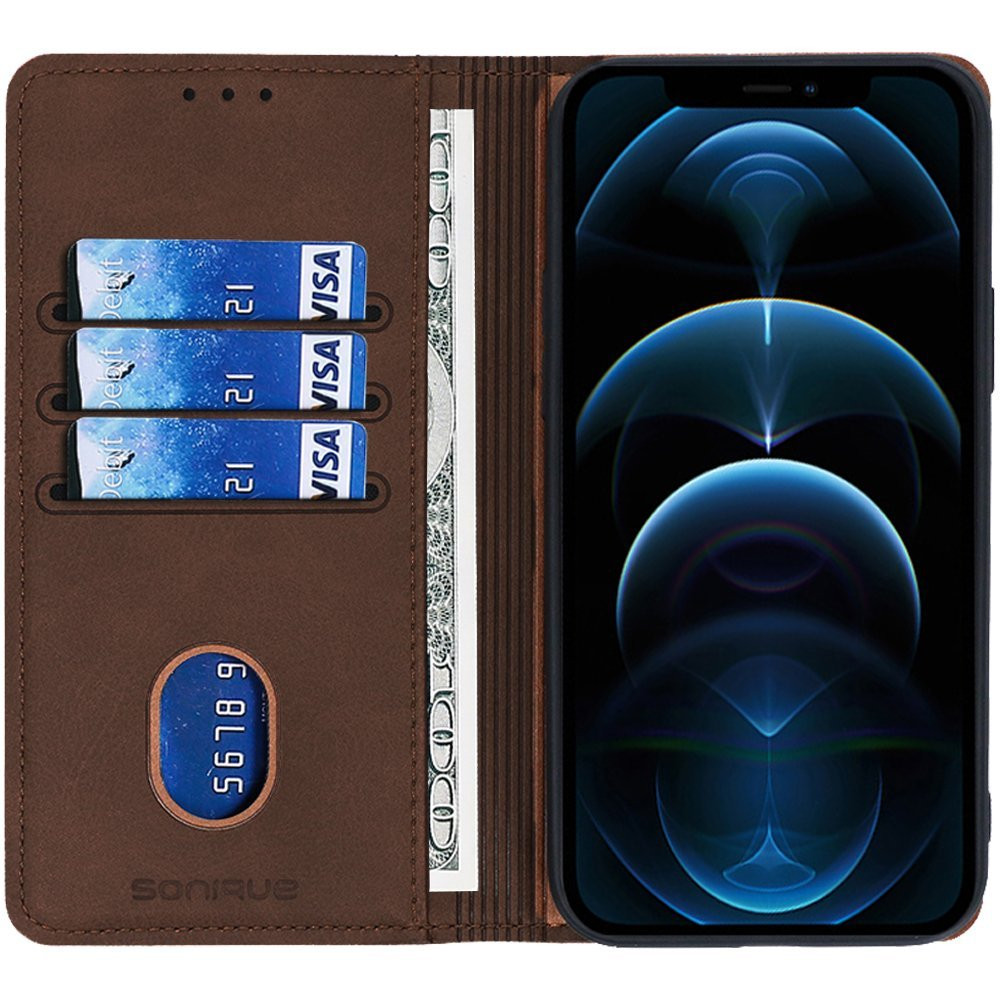 Θήκη Πορτοφόλι Vintage Magnet Wallet Sonique Xiaomi Poco M7 Pro 5G Καφέ