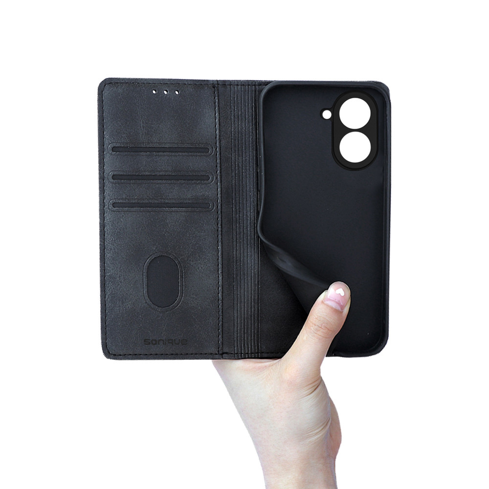 Θήκη Πορτοφόλι Vintage Magnet Wallet Sonique Xiaomi Redmi A5 4G (173.45mm) Μαύρο