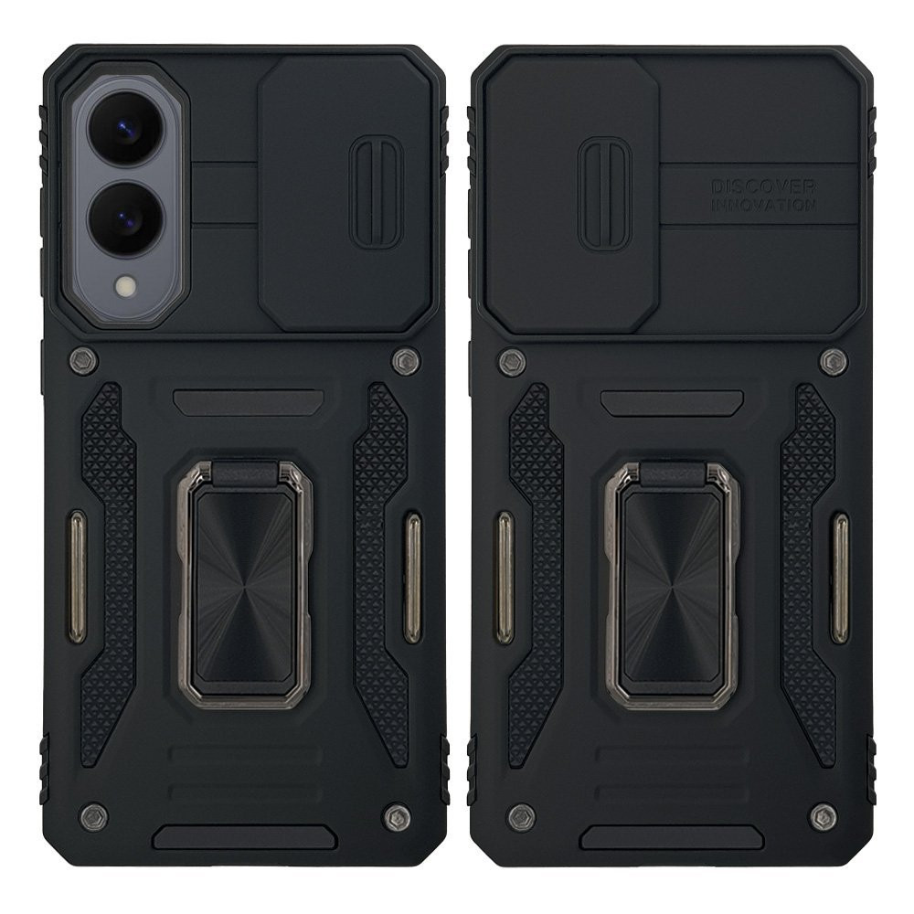Θήκη Ring Armor CamShield Sonique για Samsung Galaxy S25 Edge Μαύρο