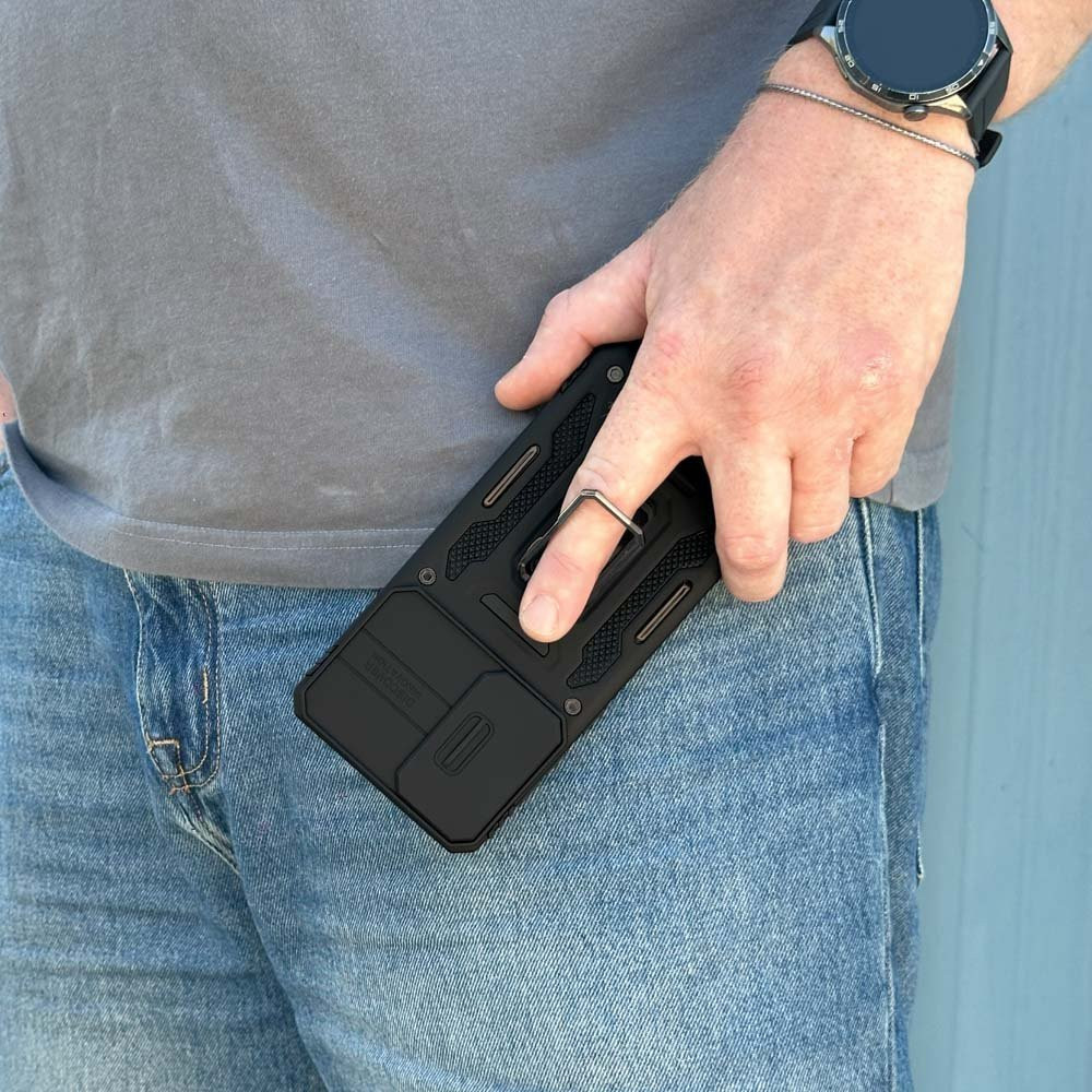 Θήκη Ring Armor CamShield Sonique για Xiaomi Redmi 13C 4G / Redmi 13C 5G / Poco C65 4G Μαύρο