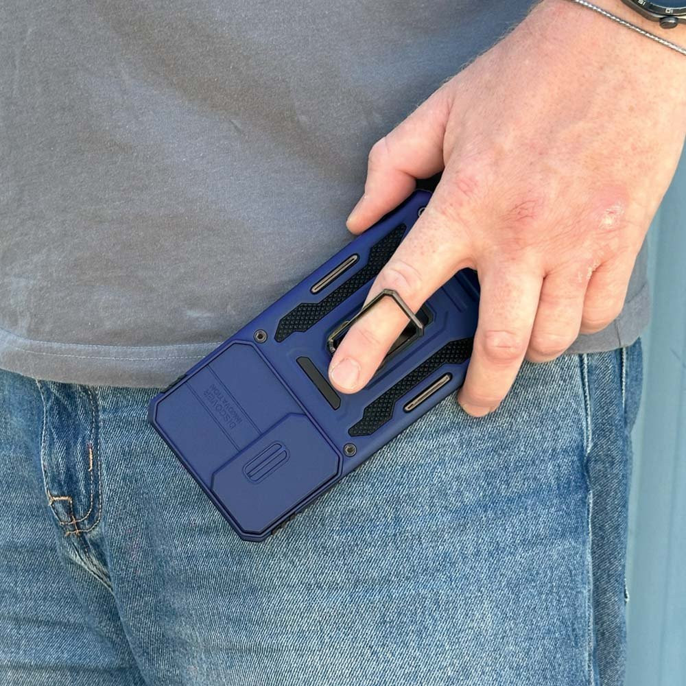 Θήκη Ring Armor CamShield Sonique για Xiaomi Redmi 13C 4G / Redmi 13C 5G / Poco C65 4G Μπλέ