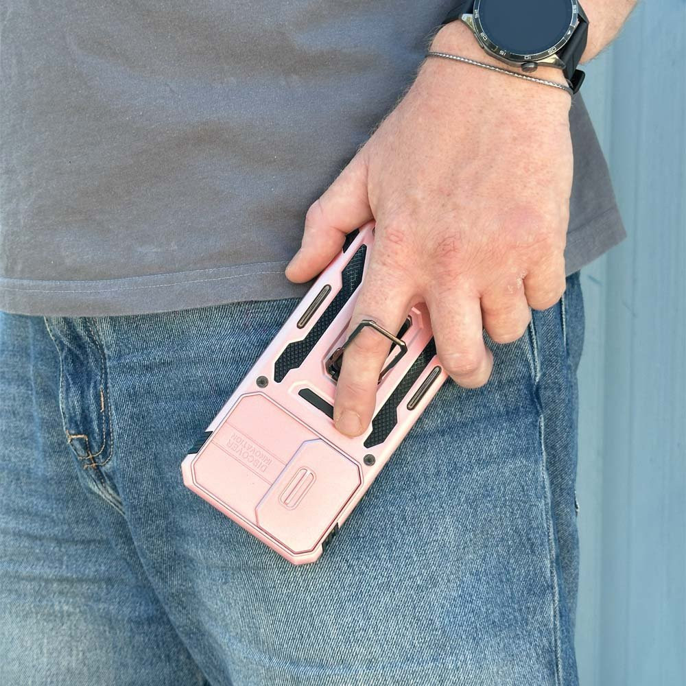 Θήκη Ring Armor CamShield Sonique για Xiaomi Redmi Note 14 Pro 5G / Poco X7 5G Ροζ Χρυσό