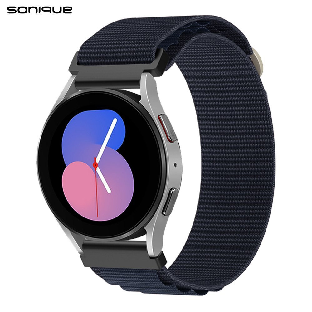 Λουράκι Nylon Alpine Loop Band Sonique 22mm για Samsung, Huawei, Amazfit, Xiaomi, Honor Μπλε Σκούρο