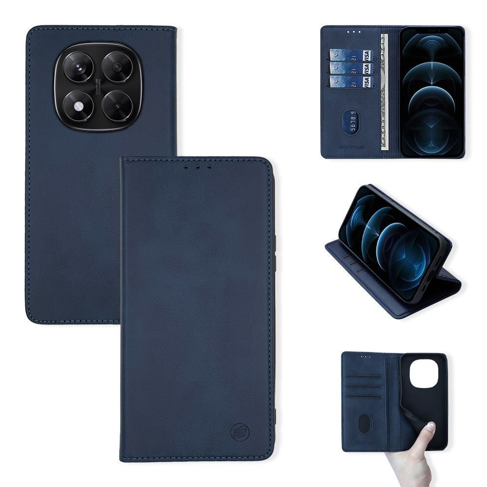 Θήκη Πορτοφόλι Vintage Magnet Wallet Sonique Xiaomi Redmi Note 14 Pro 5G / Redmi Note 14 Pro Plus 5G / Poco X7 5G Μπλε Σκούρο