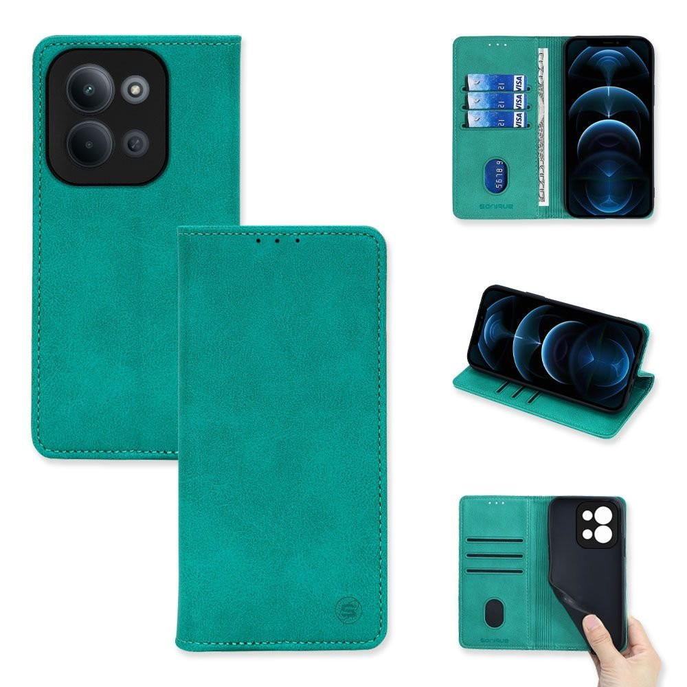 Θήκη Πορτοφόλι Vintage Magnet Wallet Sonique Xiaomi Redmi 15C 4G / Redmi 15C 5G Βεραμάν