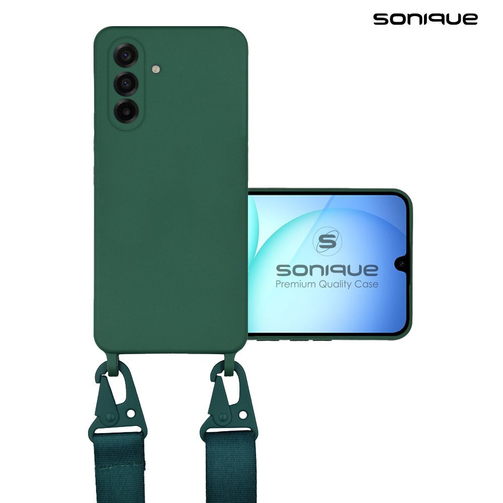 Θήκη Σιλικόνης με Strap CarryHang Sonique Samsung Galaxy A26 5G Πράσινο Σκούρο