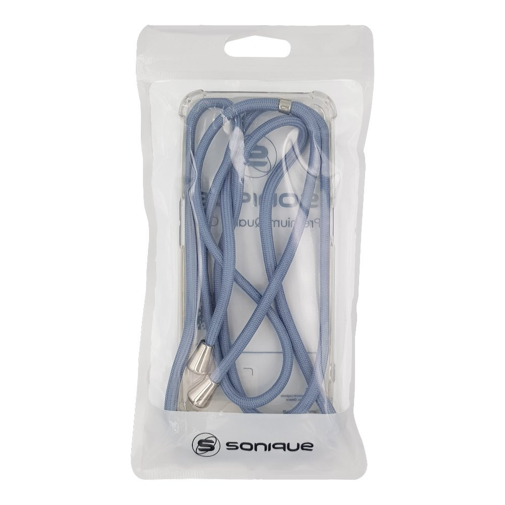 Θήκη Σιλικόνης με Κορδόνι Sonique Armor Clear Apple iPhone 17 Μπλε Γκρι