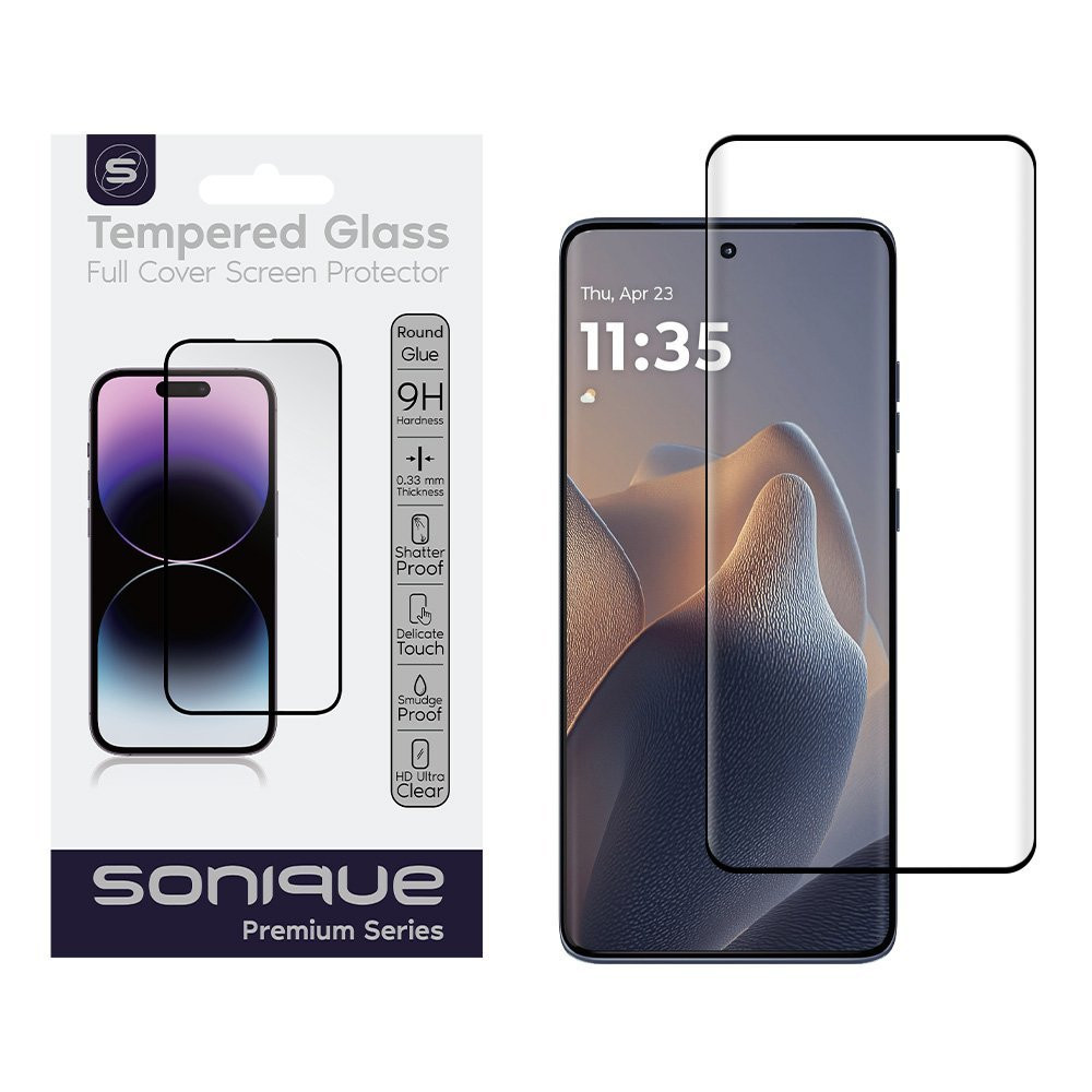 Curvy Glass Sonique Premium Series HD Full Cover 9H Motorola Edge 60 Fusion 5G Μαύρο