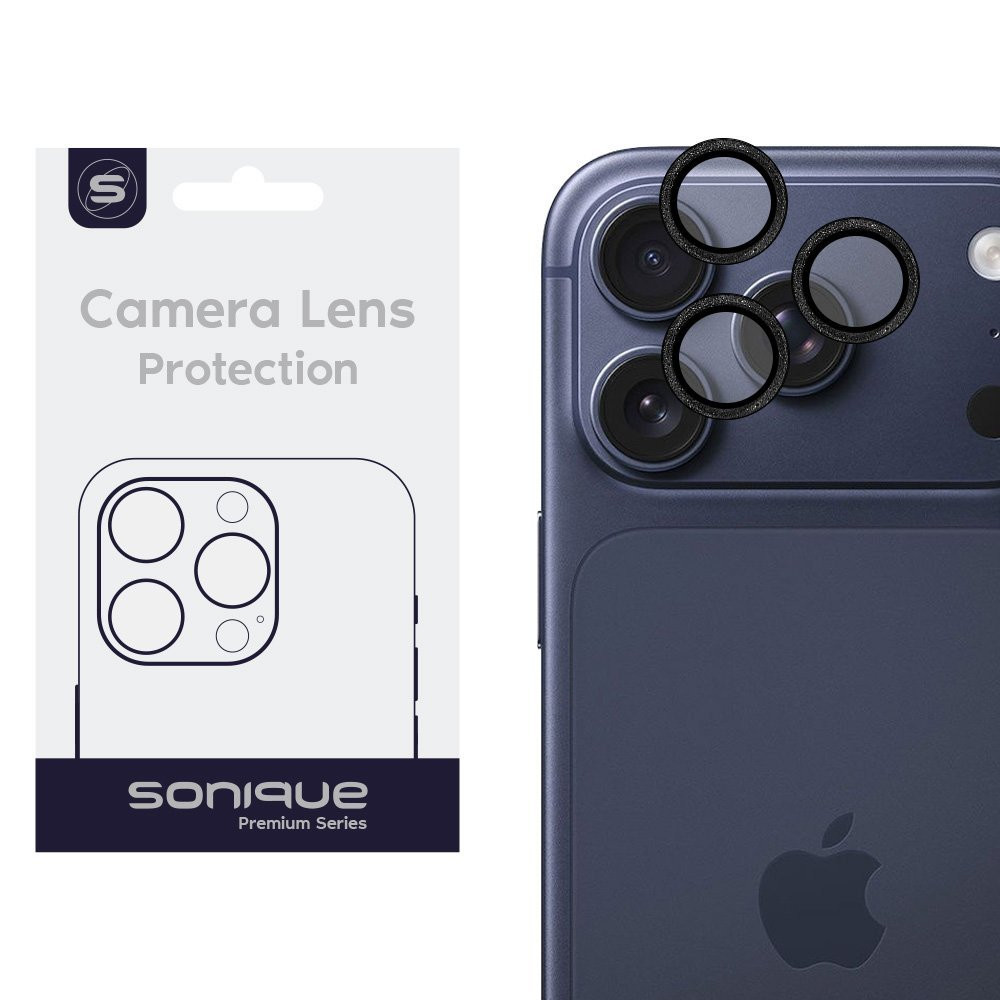 Camera Protection Sonique Glitter Lens Pro Apple iPhone 17 Pro / iPhone 17 Pro Max Black