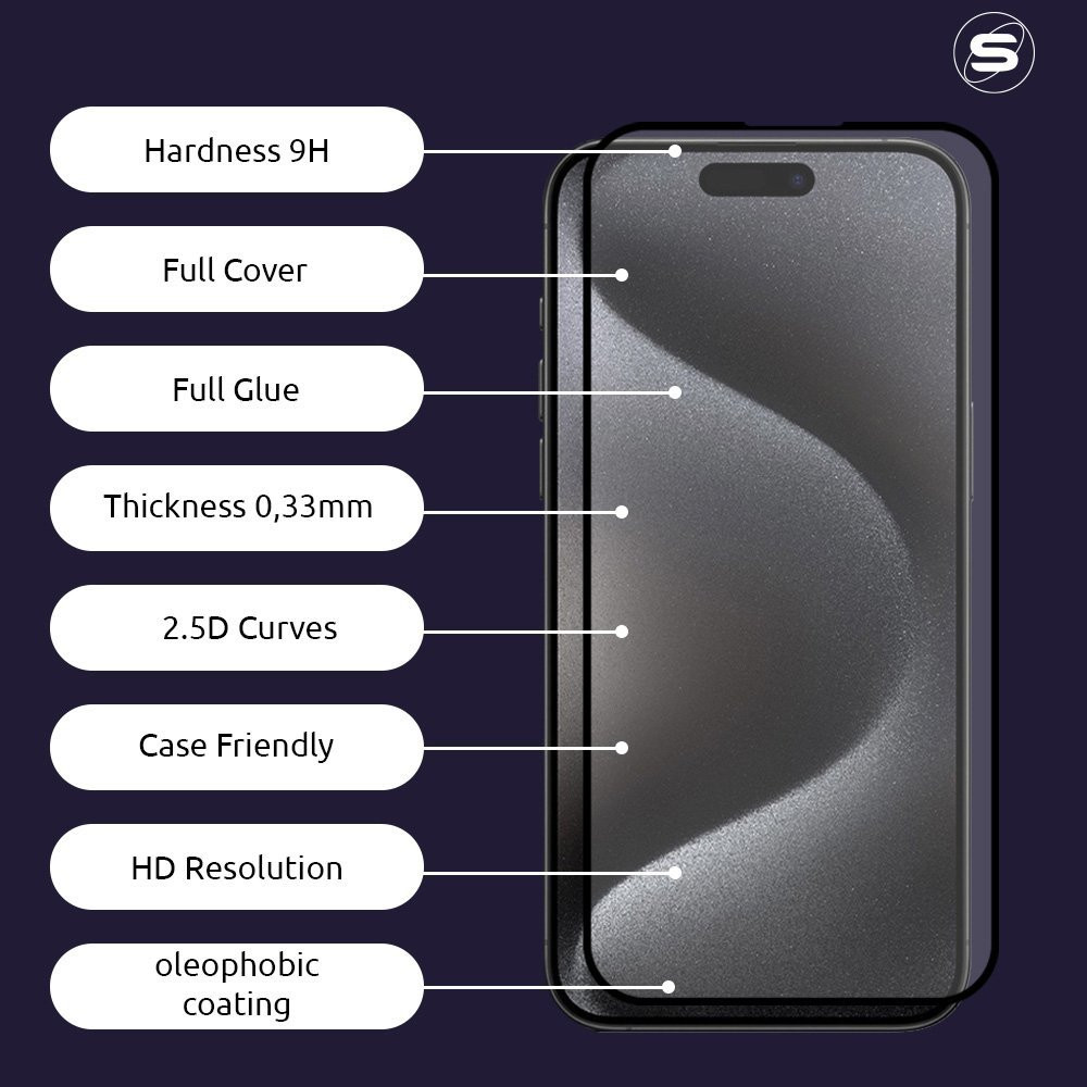 Hardy Glass Sonique Premium Series HD Full Cover 9H (fingerprint unlock) Samsung Galaxy S26 Ultra Μαύρο