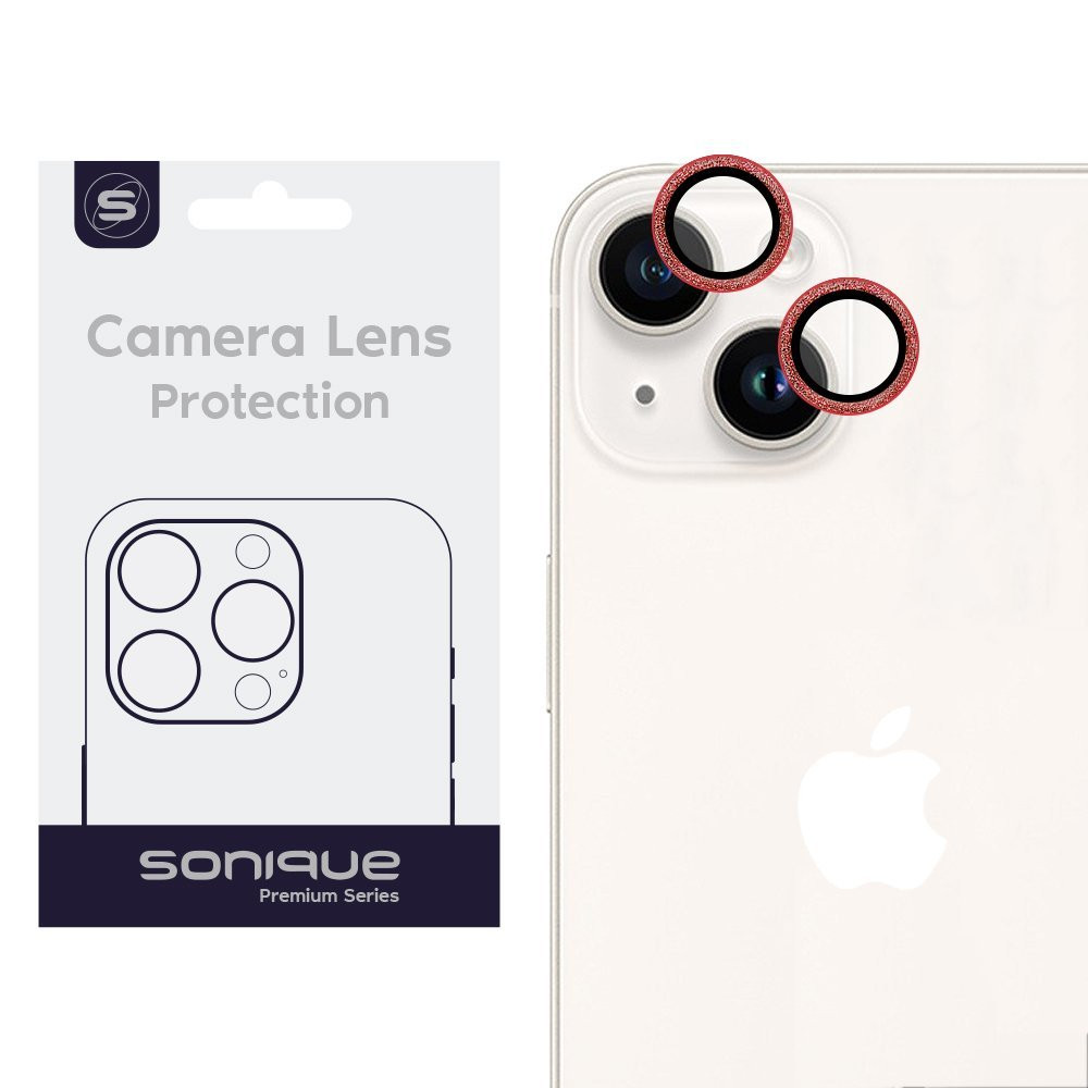 Camera Protection Sonique Glitter Lens Pro Apple iPhone 14 / iPhone 14 Plus Red
